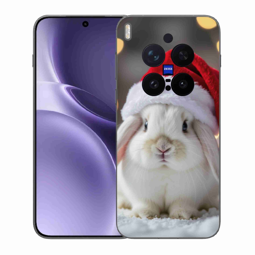 Zselés borítás mmCase a Vivo X300 Pro 5G készülékhez - karácsonyi nyúl