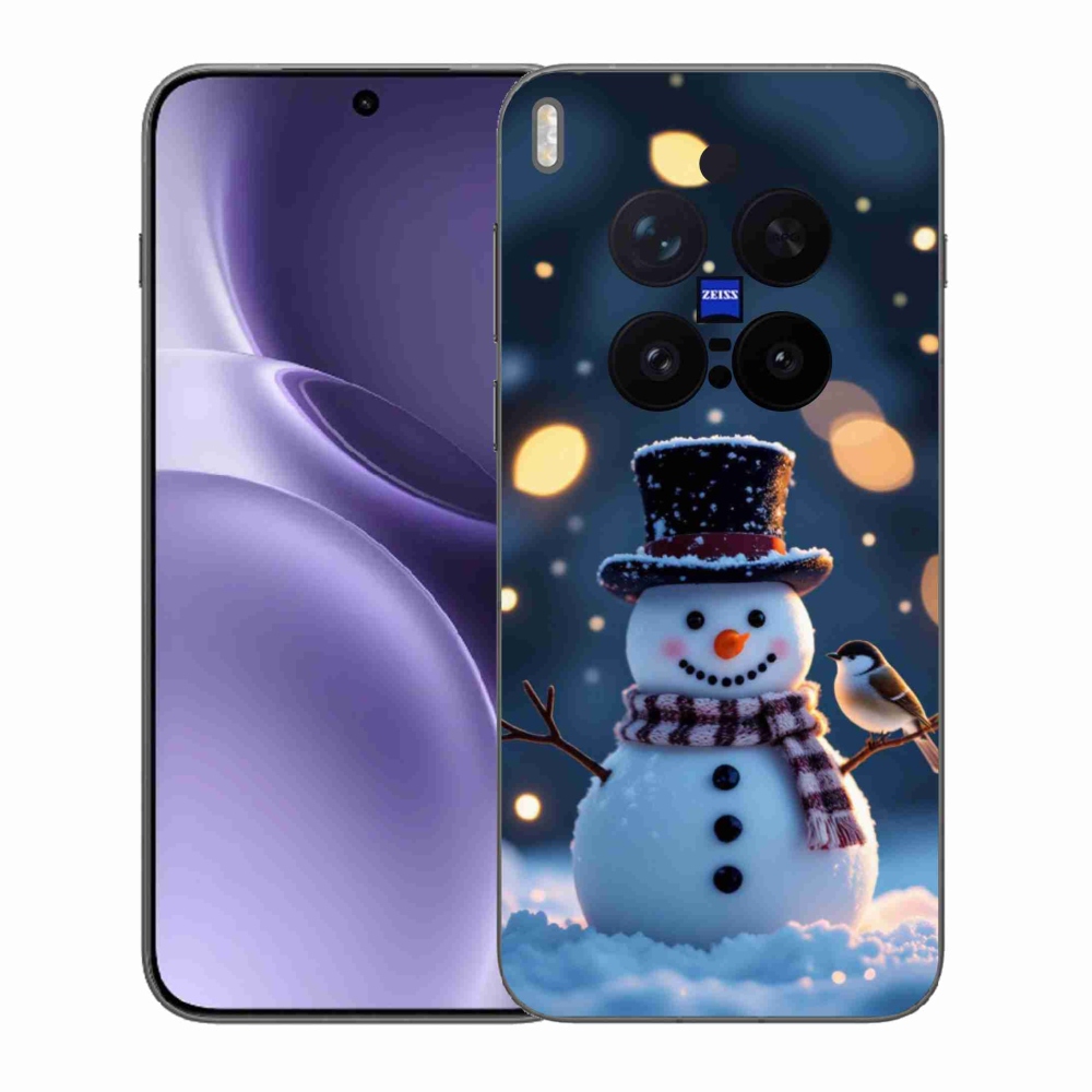 Gél borítás mmCase a Vivo X300 Pro 5G készülékhez - Karácsonyi hóember