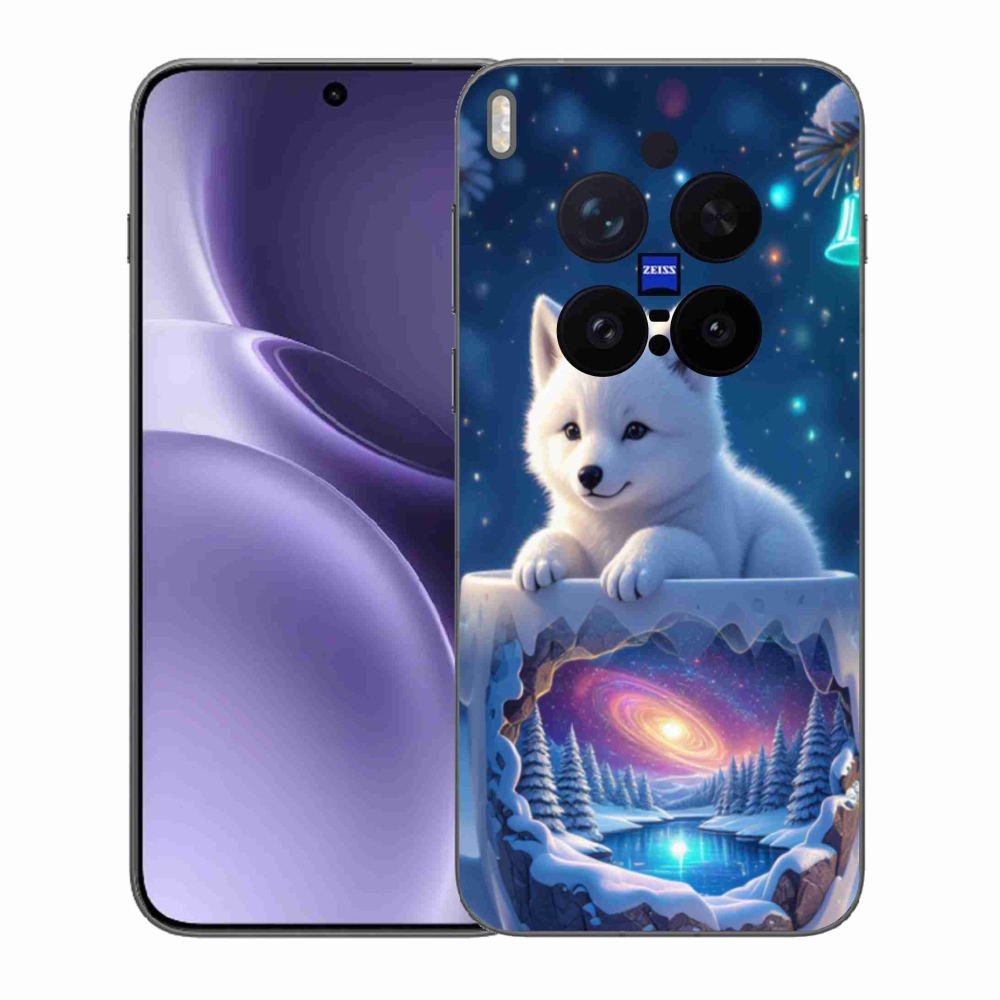 Gél borítás mmCase a Vivo X300 Pro 5G készülékhez - Karácsonyi kölyökkutyakölyök