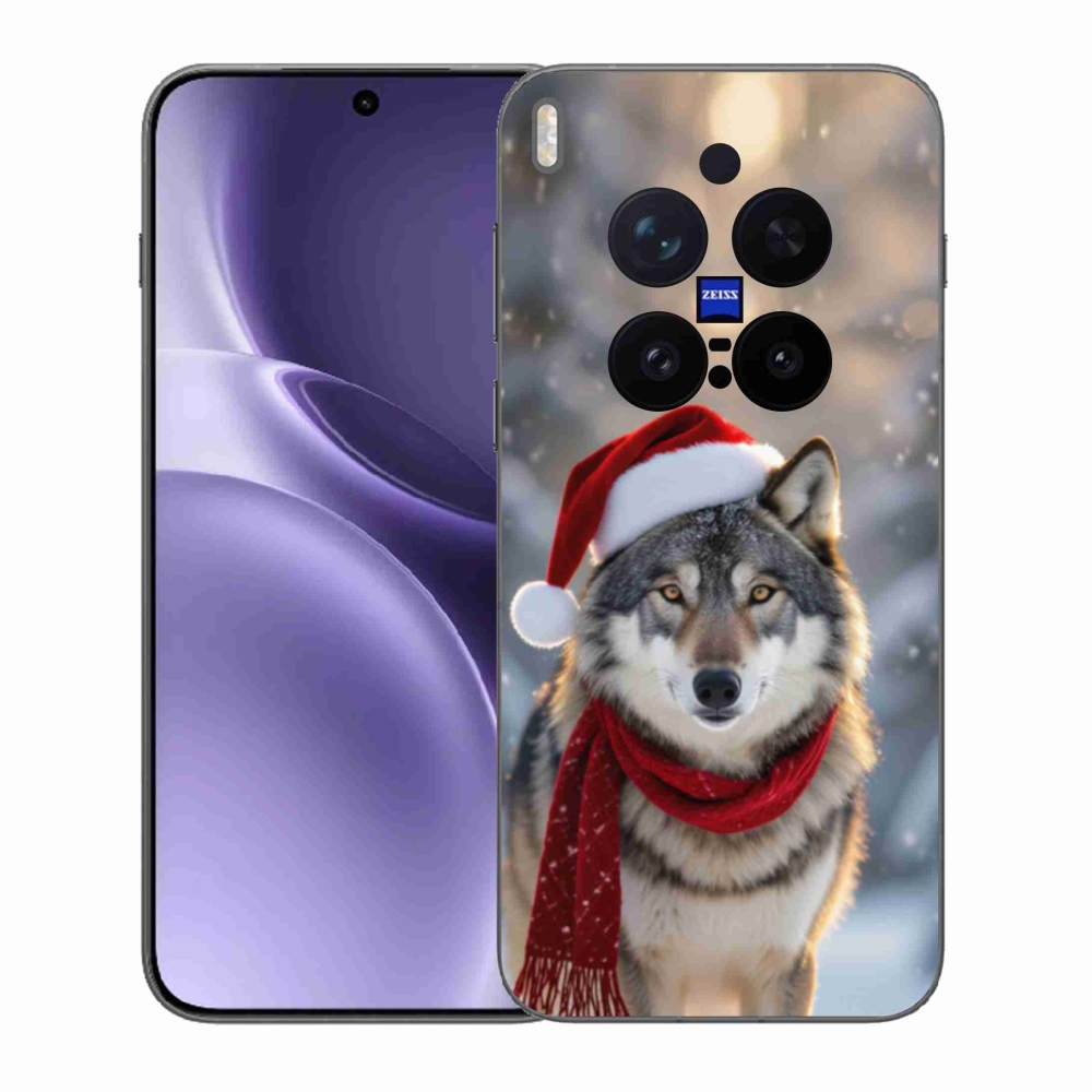 Zselés borítás mmCase a Vivo X300 Pro 5G készülékhez - Karácsonyi farkas