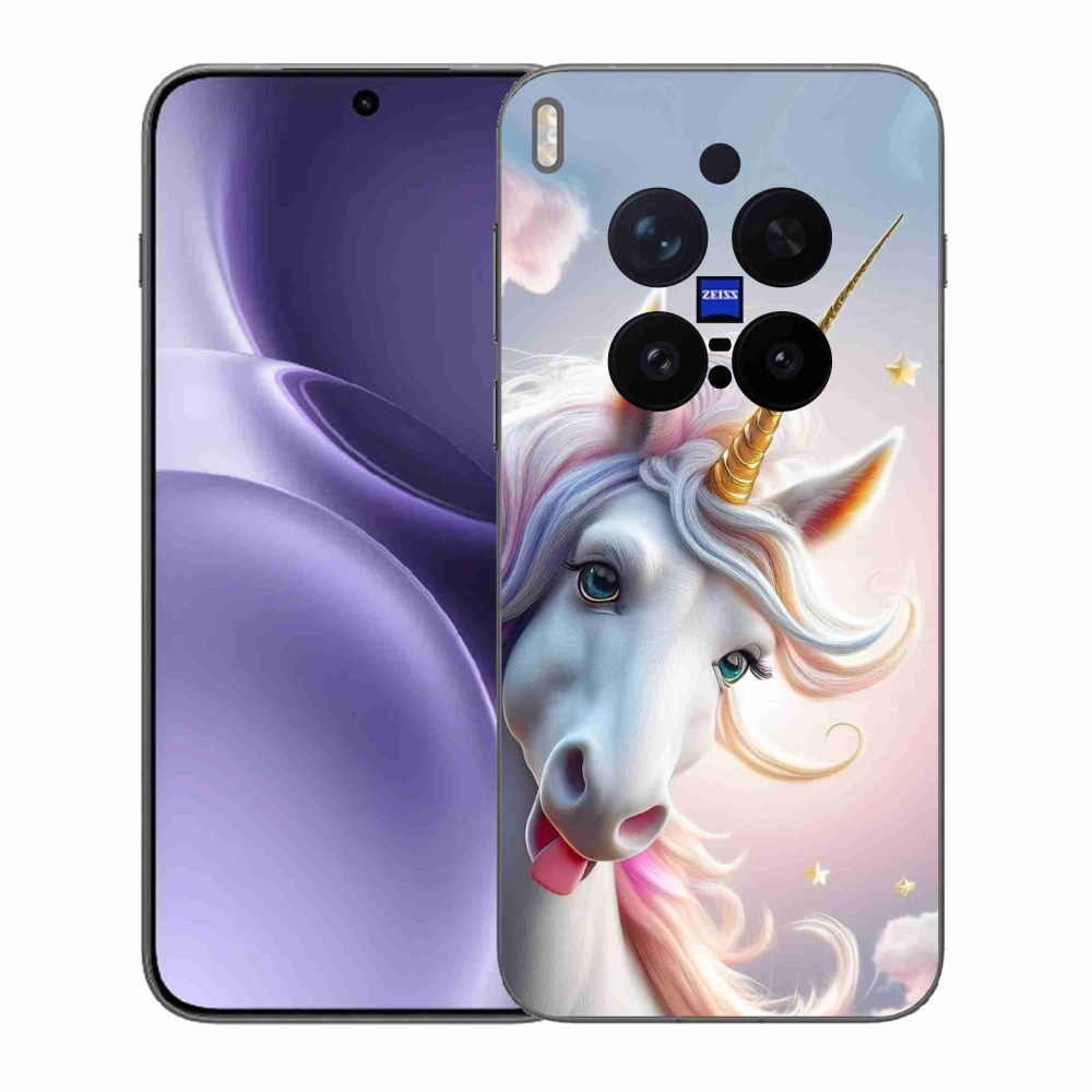 Gél borítás mmCase a Vivo X300 Pro 5G készülékhez - vidám egyszarvú