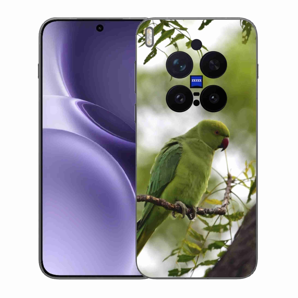 Zselés borítás mmCase a Vivo X300 Pro 5G készülékhez - zöld papagáj