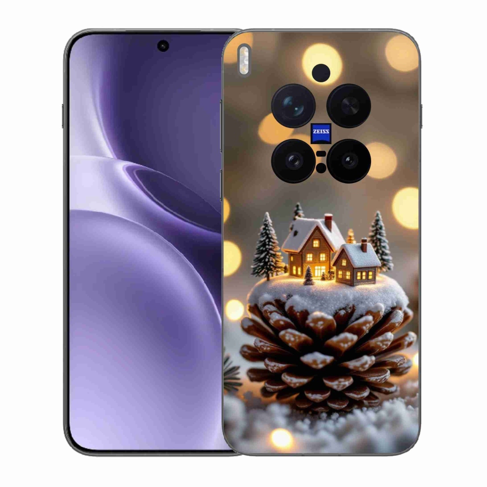 Zselés borítás mmCase a Vivo X300 Pro 5G-hez - téli falu