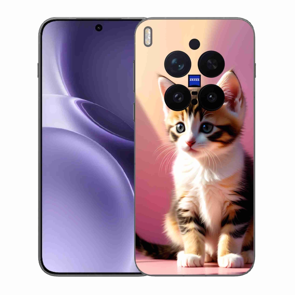 Zselés borítás mmCase a Vivo X300 Pro 5G készülékhez - kíváncsi cica 2