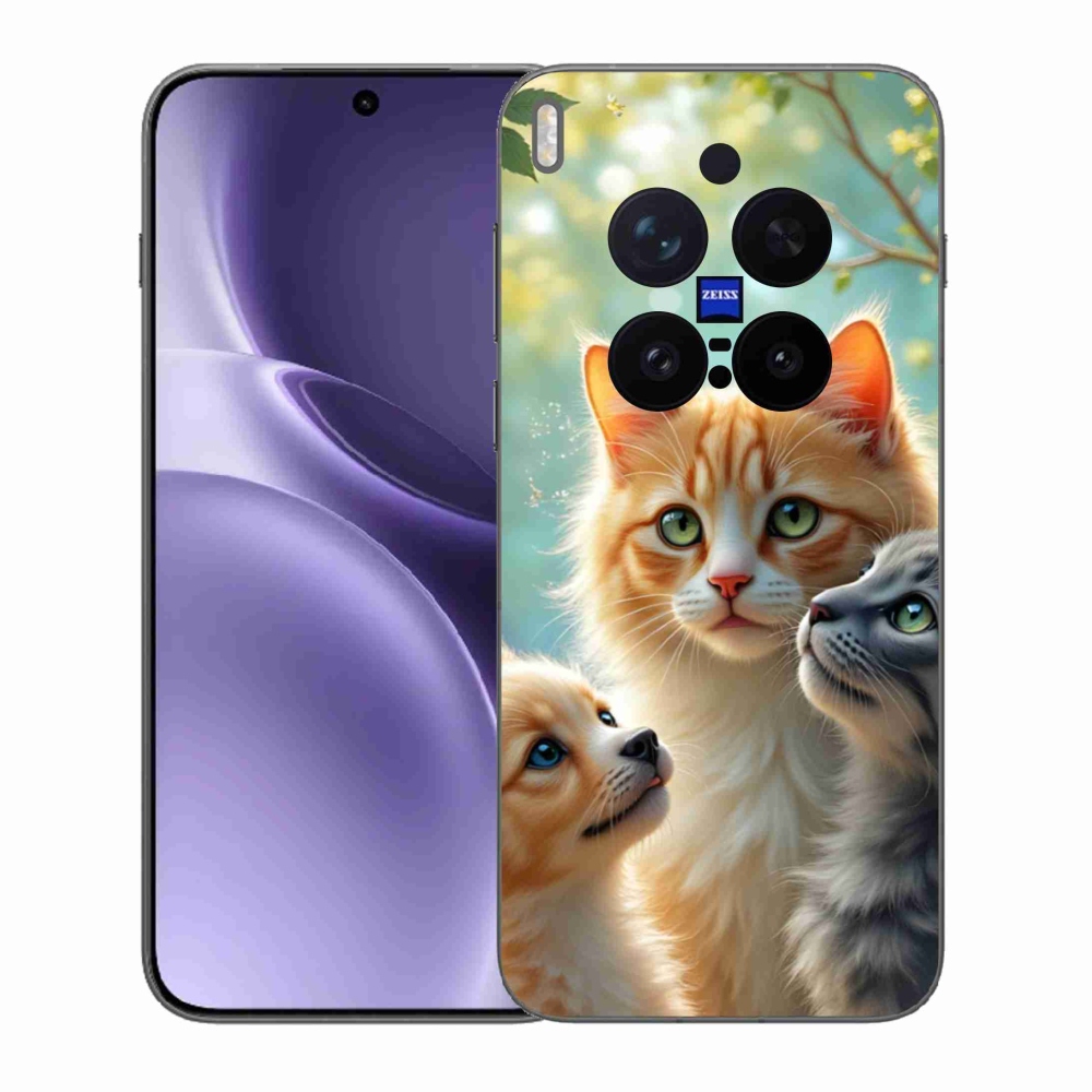 Zselés borítás mmCase a Vivo X300 Pro 5G-hez - állatbarátok 2