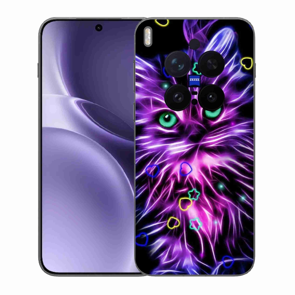 Zselés borítás mmCase a Vivo X300 Pro készülékhez - absztrakt macska