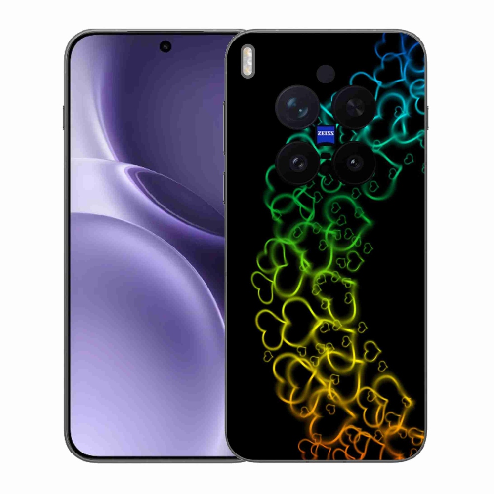 Zselés borítás mmCase a Vivo X300 Pro készülékhez - színes szívek