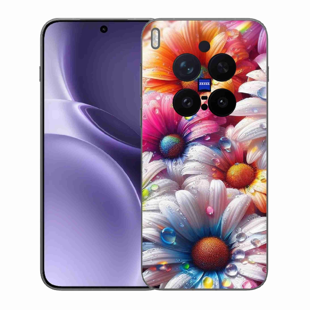 Zselés borítás mmCase a Vivo X300 Pro készülékhez - színes margaréták