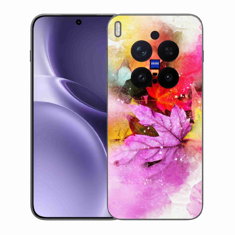 Zselés borítás mmCase a Vivo X300 Pro-hoz - színes levelek