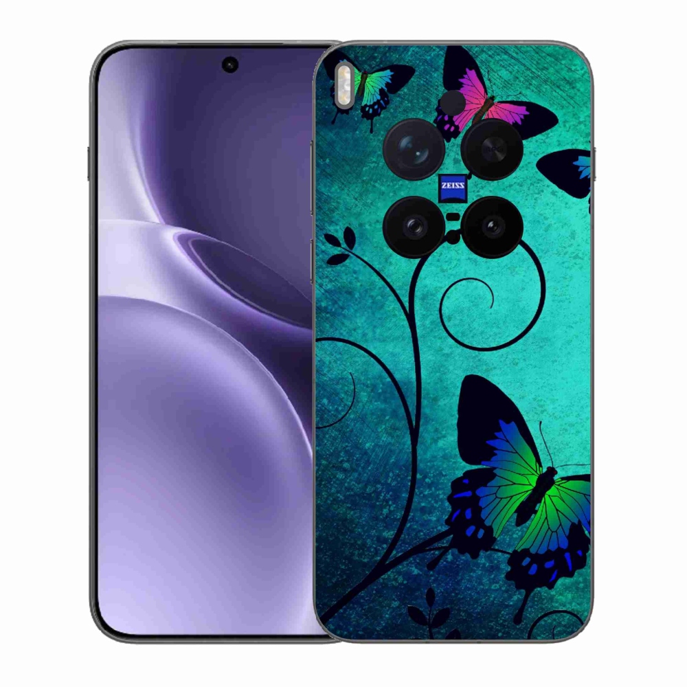 Zselés borítás mmCase a Vivo X300 Pro készülékhez - színes pillangók