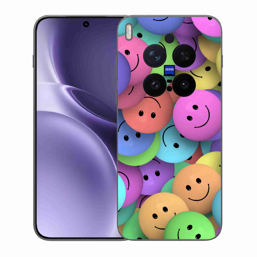 Zselés borítás mmCase a Vivo X300 Pro készülékhez - színes smiley-k