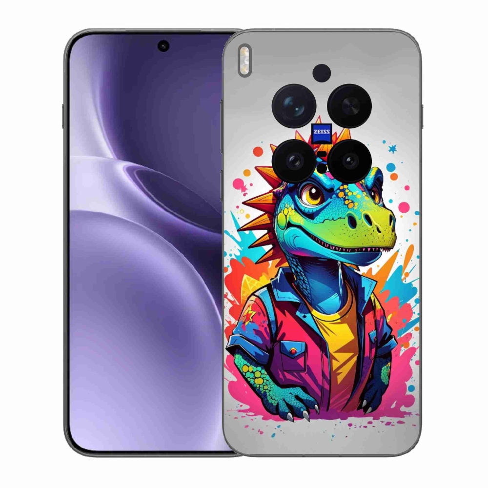 Zselés borítás mmCase a Vivo X300 Pro készülékhez - színes dinoszaurusz