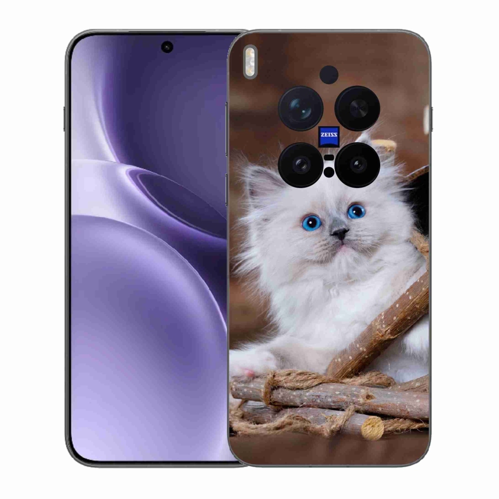 Zselés borítás mmCase a Vivo X300 Pro készülékhez - fehér cica