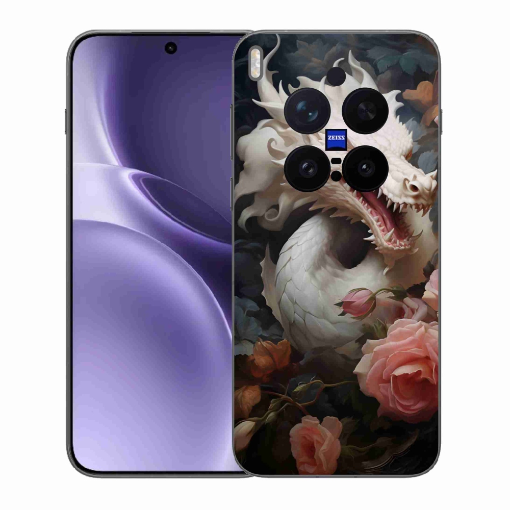 Zselés borítás mmCase a Vivo X300 Pro készülékhez - fehér sárkány