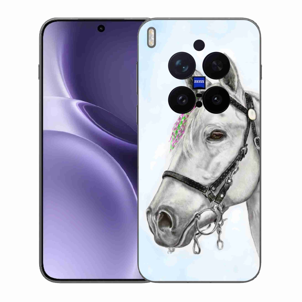 Zselés borítás mmCase a Vivo X300 Pro-hoz - fehér ló 1