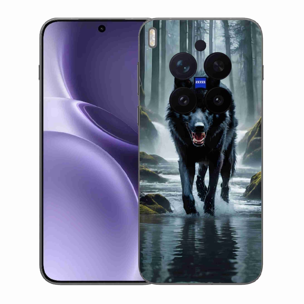 Gél borítás mmCase a Vivo X300 Pro készülékhez - fekete farkas