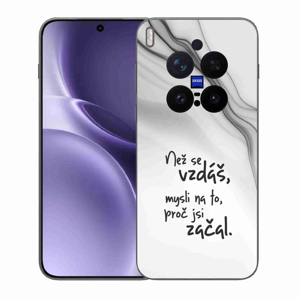 Zselés borítás mmCase a Vivo X300 Pro - idézet 2 fehér háttérrel