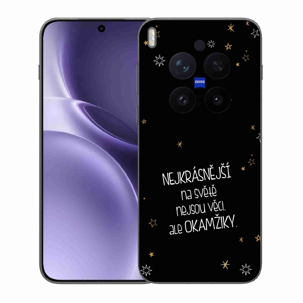 Gél borítás mmCase a Vivo X300 Pro készülékre - Idézet 4 fekete háttér