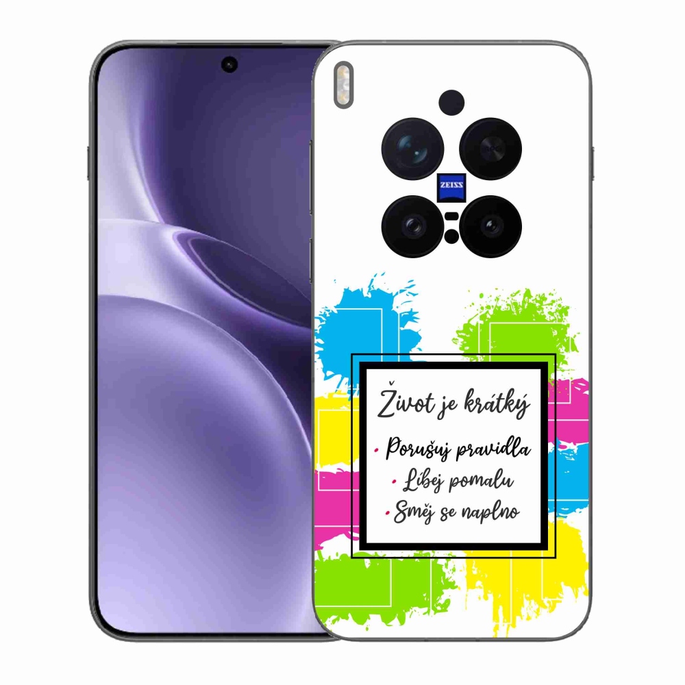 Gel Cover mmCase a Vivo X300 Pro készülékre - Idézet 5 fehér háttér