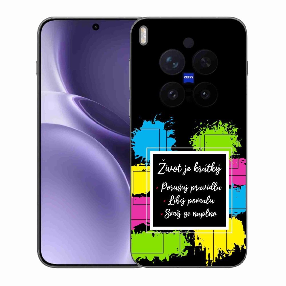 Gél borítás mmCase a Vivo X300 Pro készülékre - Idézet 5 fekete háttér