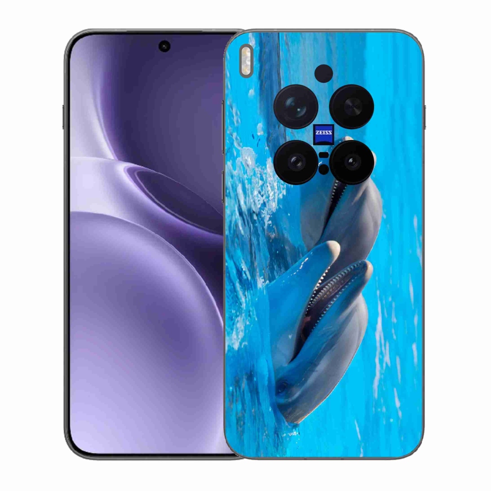 Zselés borítás mmCase a Vivo X300 Pro készülékhez - delfinek