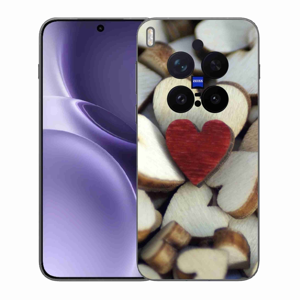 Gél borítás mmCase a Vivo X300 Pro készülékhez - gravírozott piros szív