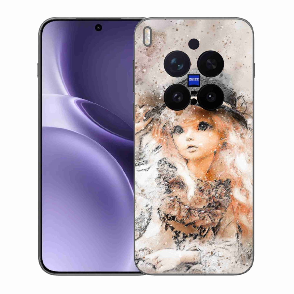 Zselés borítás mmCase a Vivo X300 Pro-hoz - lány sapkával