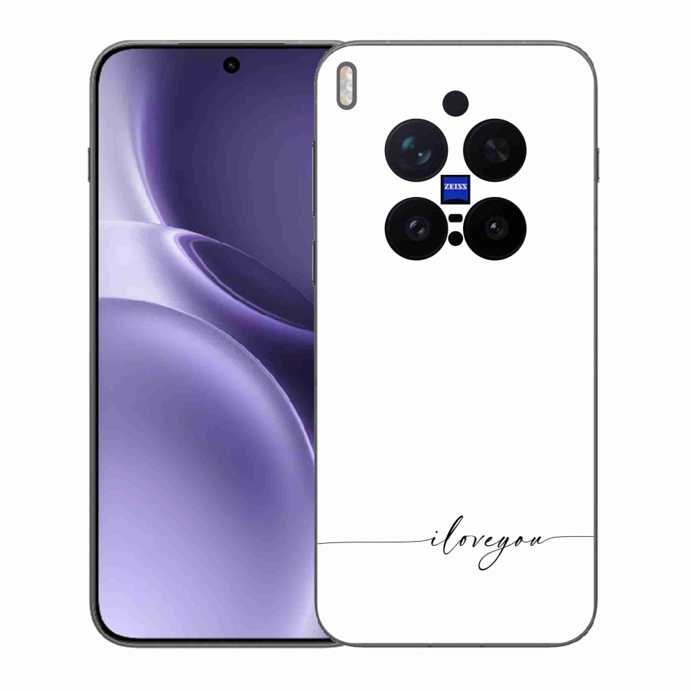 Gél borítás mmCase a Vivo X300 Pro készülékhez - I love you fehér háttérrel