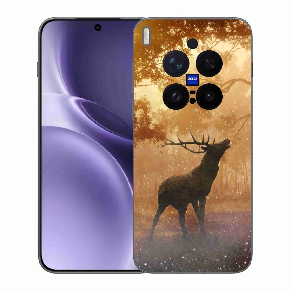 Zselés borítás mmCase a Vivo X300 Pro-hoz - szarvas a szarvasbőgésben