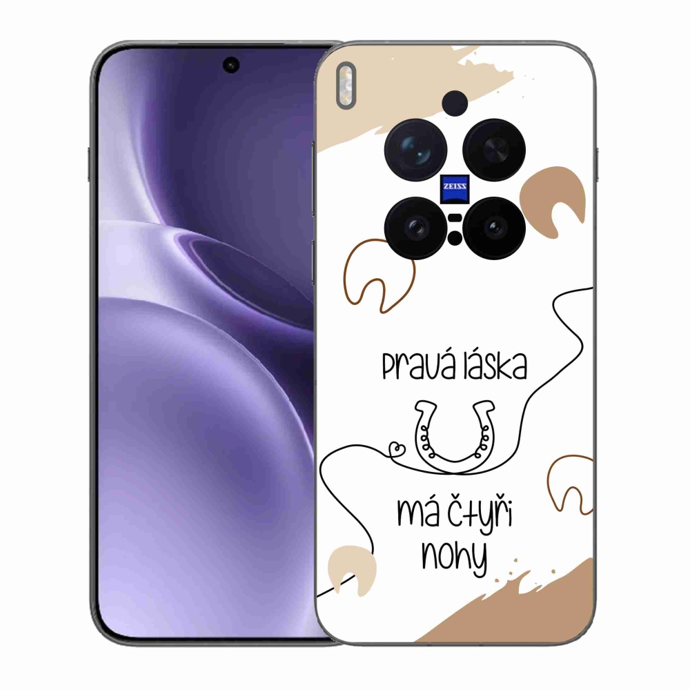 Gél borítás mmCase a Vivo X300 Pro készülékhez - Ló motívum fehér háttér