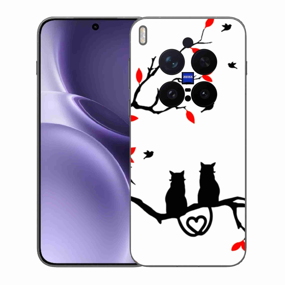 Zselés borítás mmCase a Vivo X300 Pro készülékhez - macska szeretet