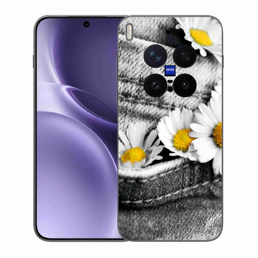 Zselés borítás mmCase a Vivo X300 Pro készülékhez - margaréták