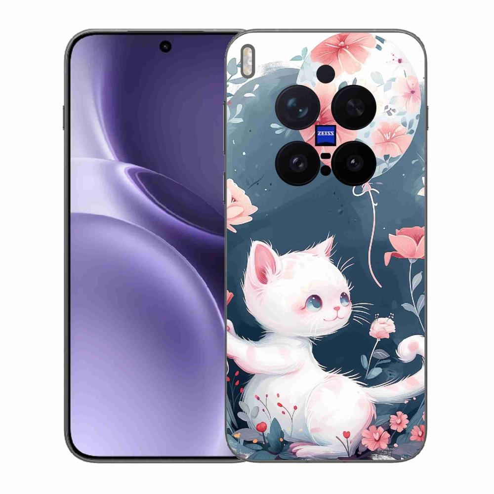 Zselés borítás mmCase a Vivo X300 Pro készülékhez - cica lufival
