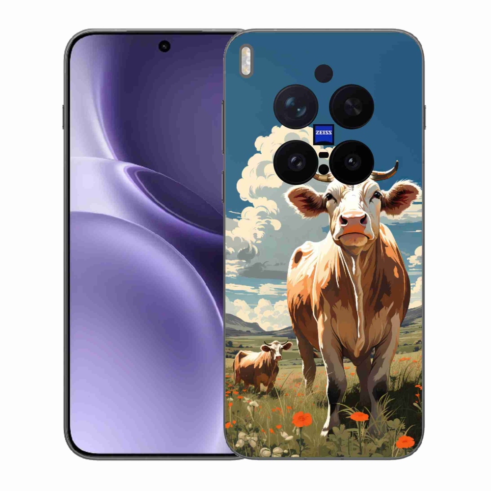 Zselés borítás mmCase a Vivo X300 Pro készülékhez - tehenek a réten