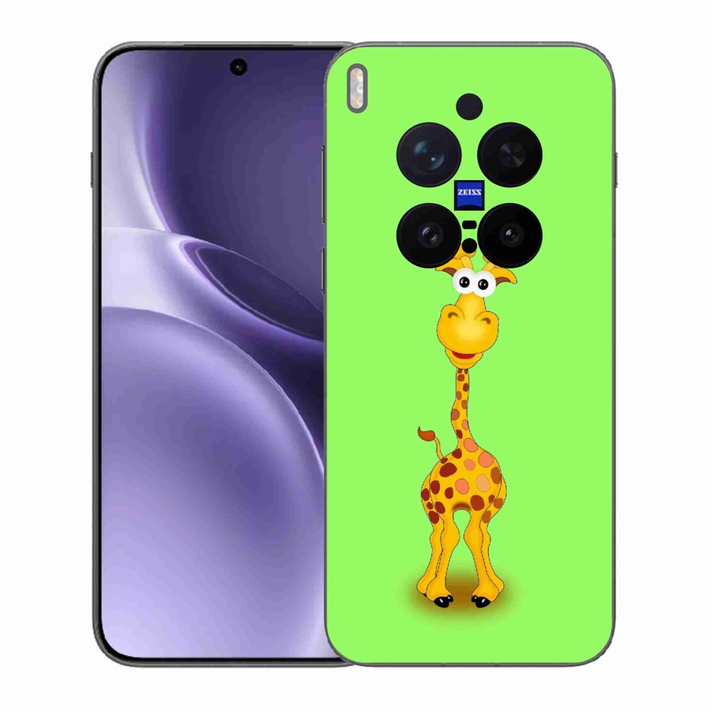 Zselés borítás mmCase a Vivo X300 Pro készülékhez - rajzfilm zsiráf