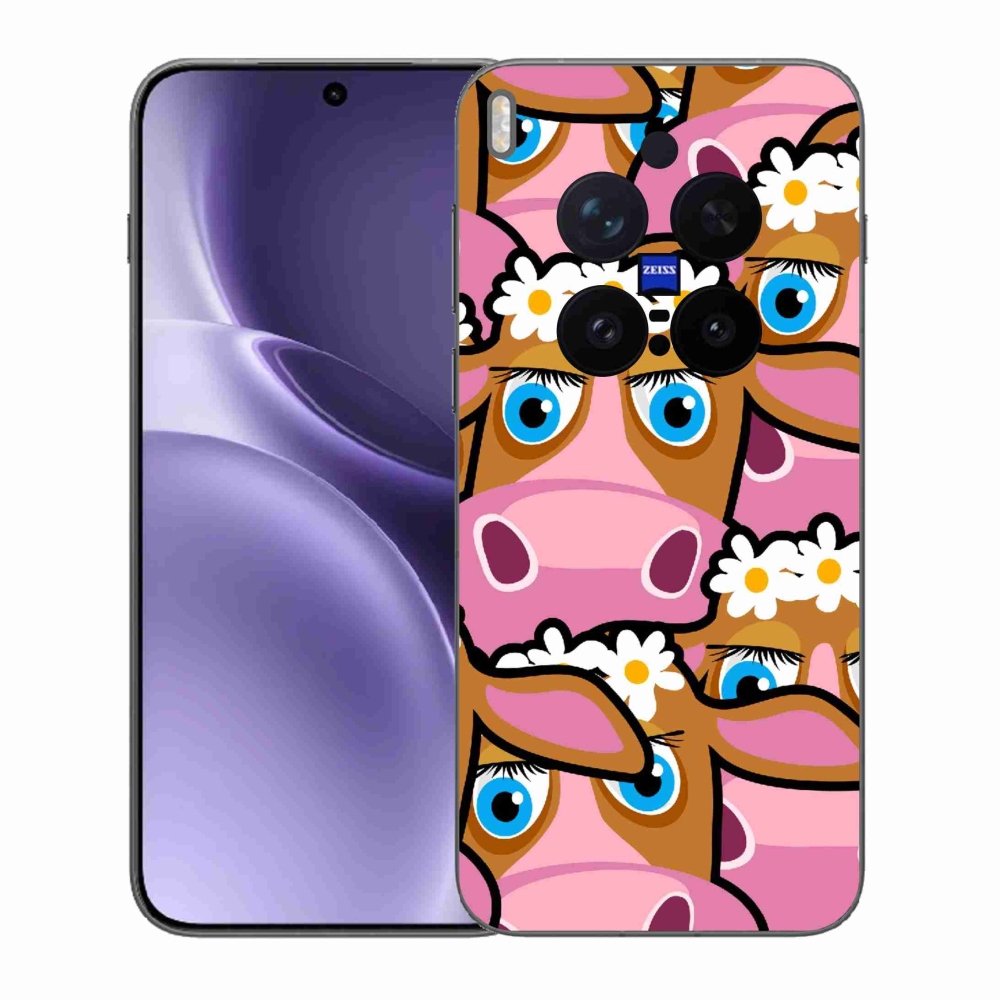 Zselés borítás mmCase a Vivo X300 Pro készülékhez - karikatúrás tehenek