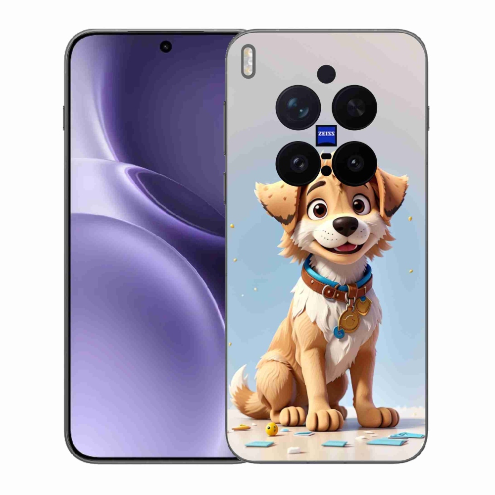 Zselés borítás mmCase a Vivo X300 Pro készülékhez - rajzfilm kölyökkutyakölyök