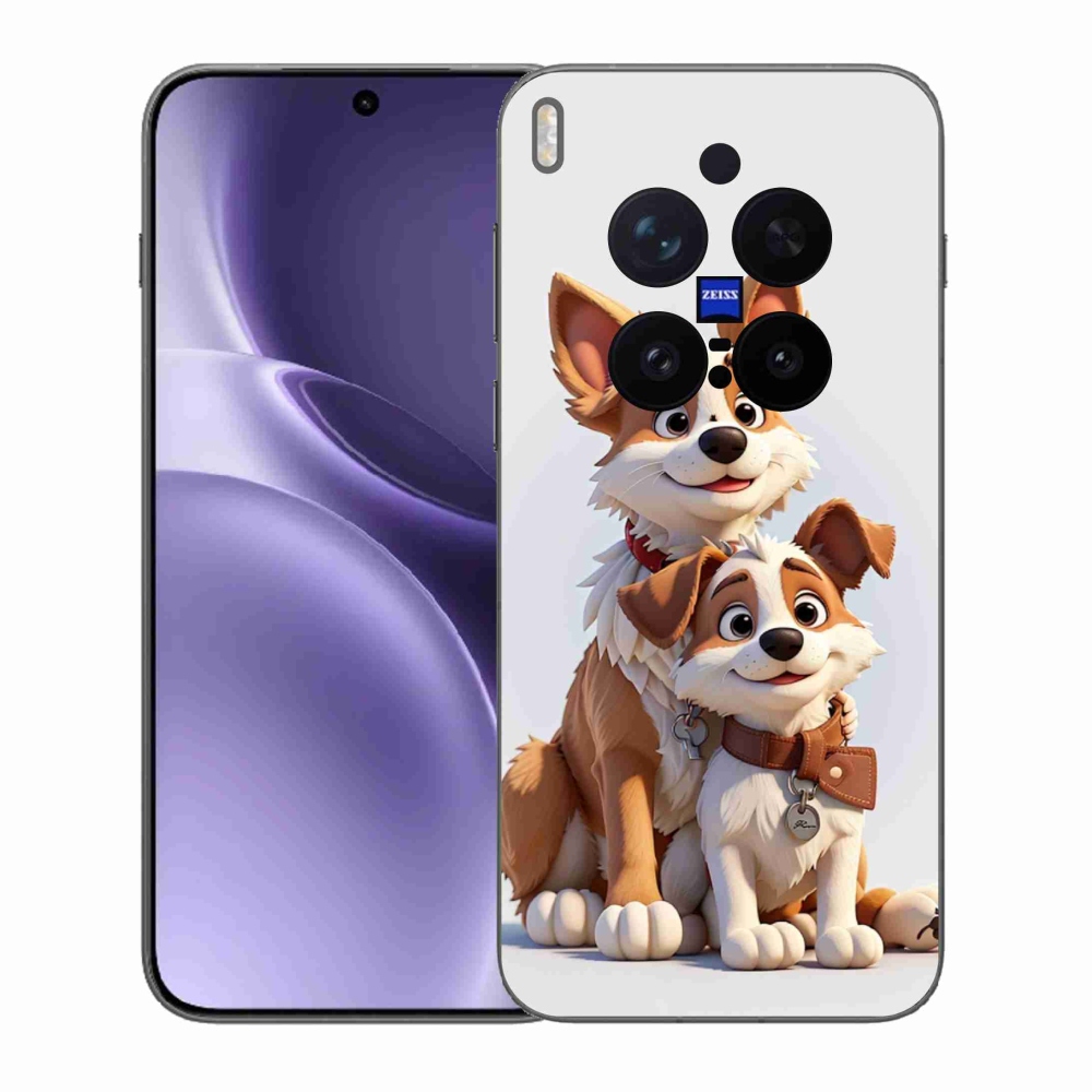 Zselés borítás mmCase a Vivo X300 Pro-n - kutyák rajzolása