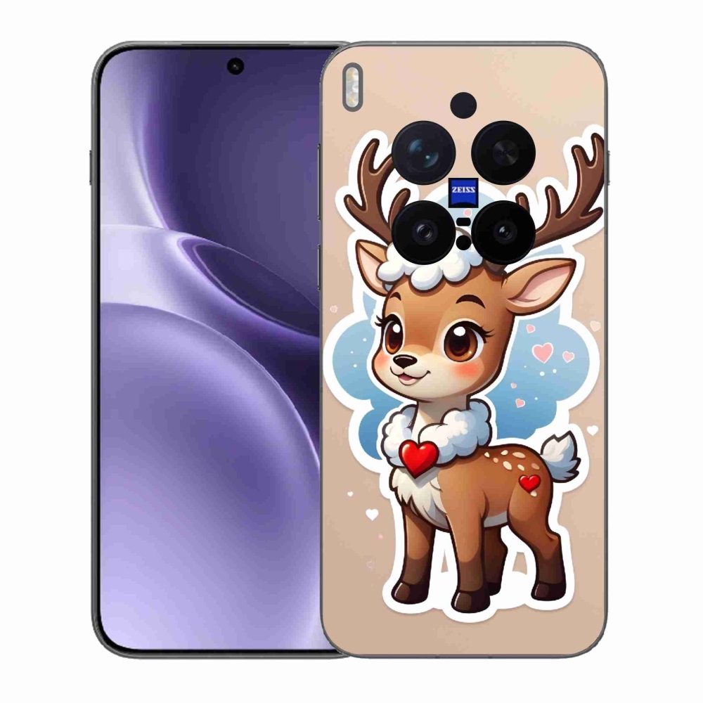 Zselés borítás mmCase a Vivo X300 Pro készülékhez - rajzfilm rénszarvas