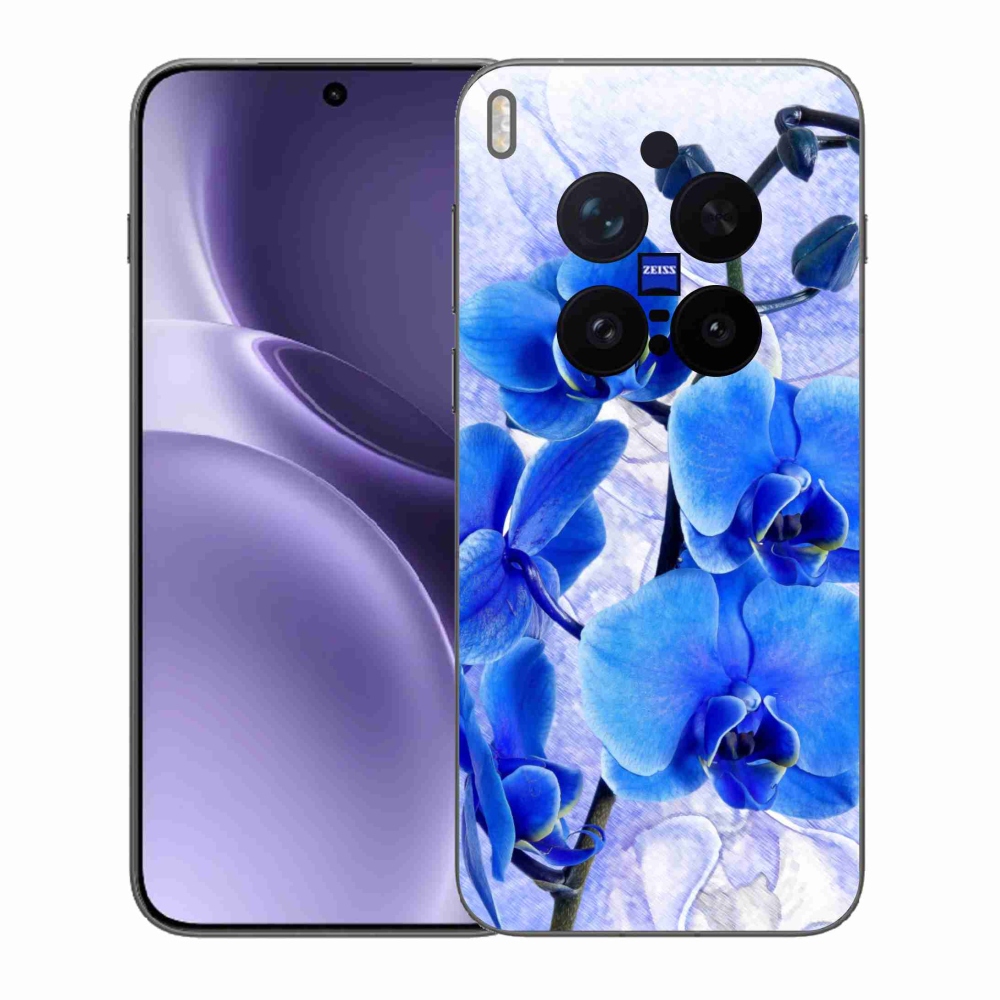 Zselés borítás mmCase a Vivo X300 Pro készülékhez - kék virágok