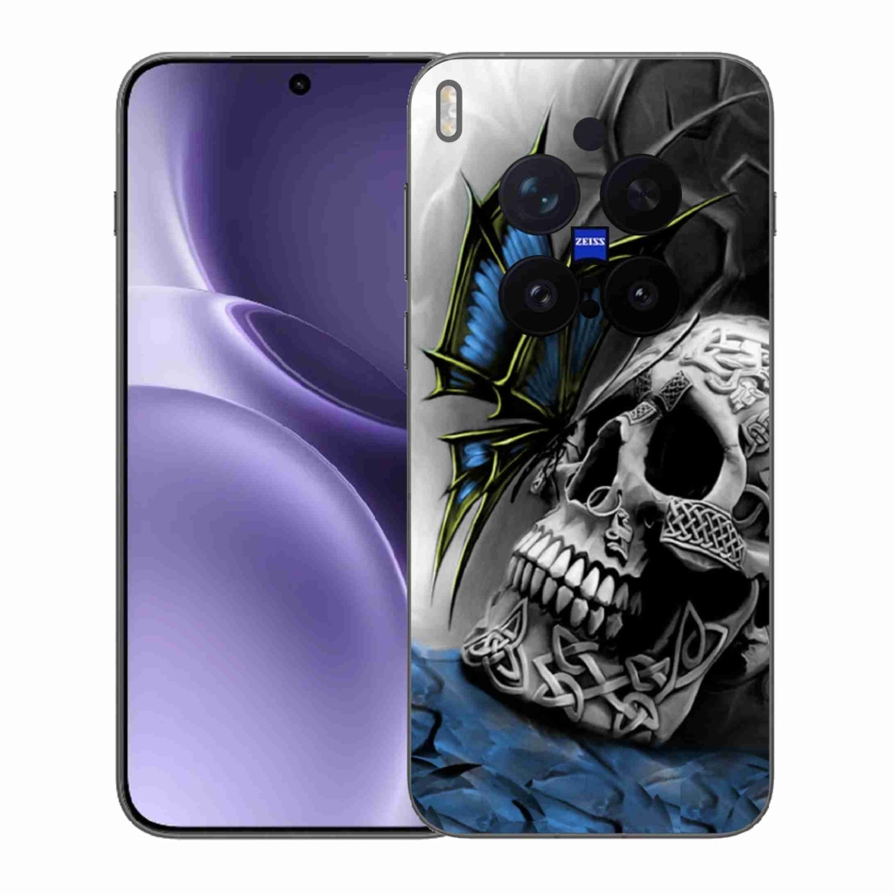 Zselés borítás mmCase a Vivo X300 Pro készülékhez - pillangó és koponya