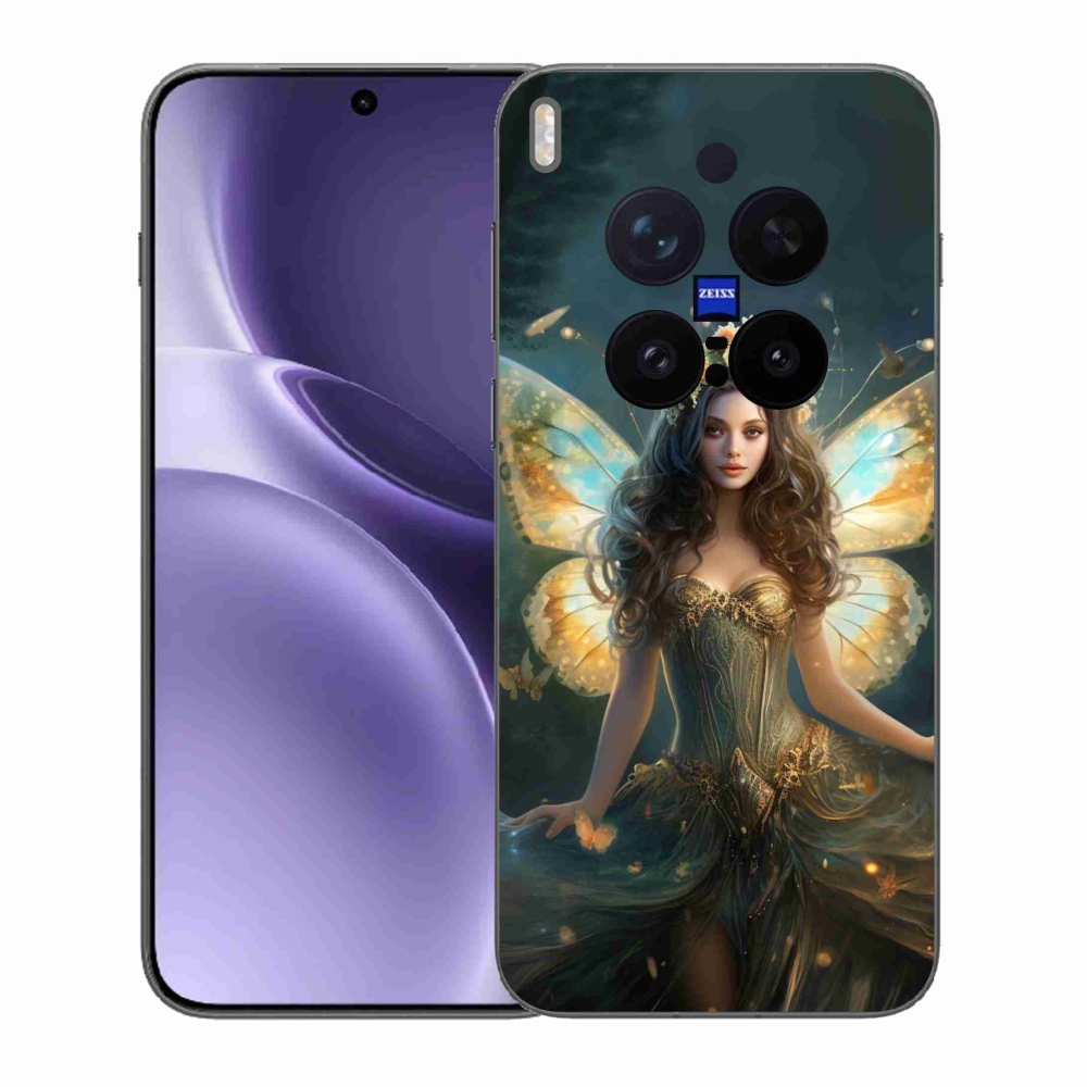 Zselés borítás mmCase a Vivo X300 Pro-hoz - pillangó nő