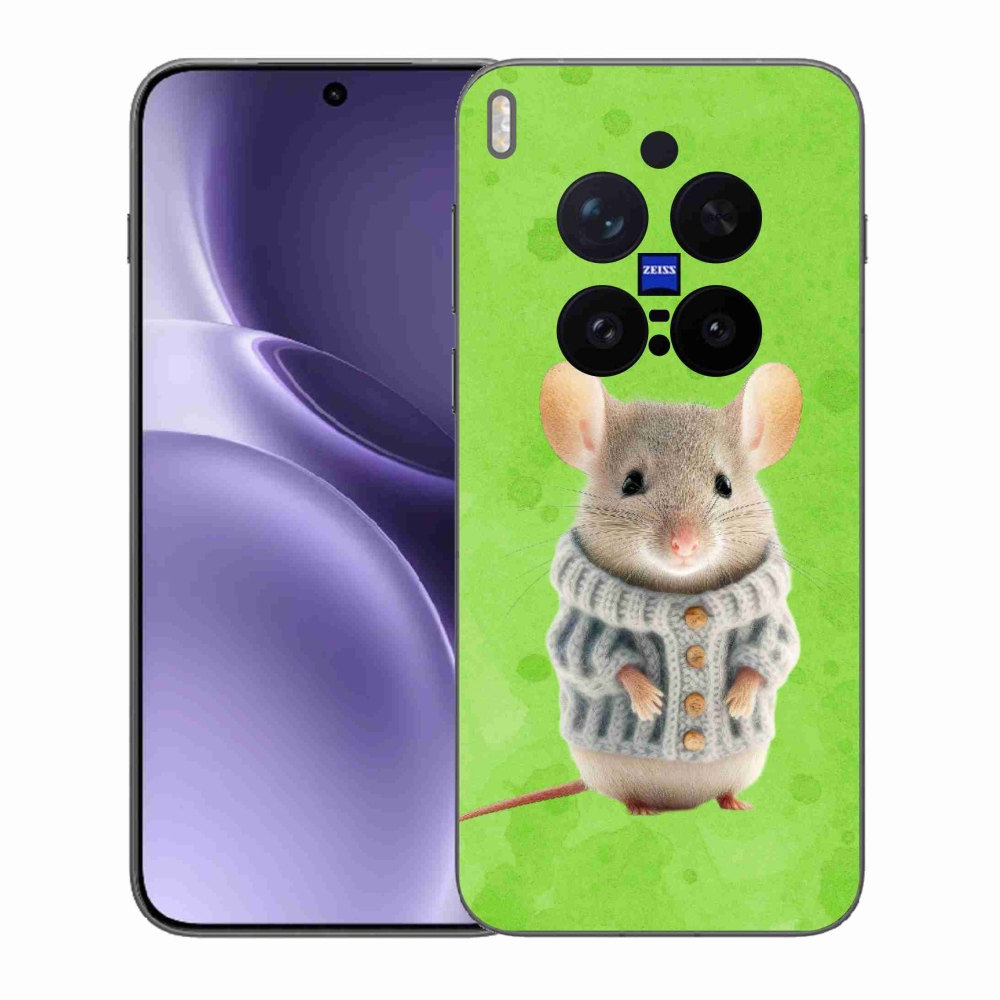 Zselés borítás mmCase a Vivo X300 Pro - egér pulóverben