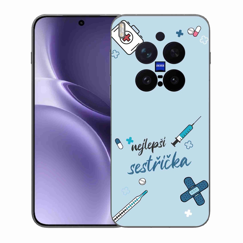 Gél borító mmCase a Vivo X300 Pro-n - a legjobb kishúg kék háttérrel