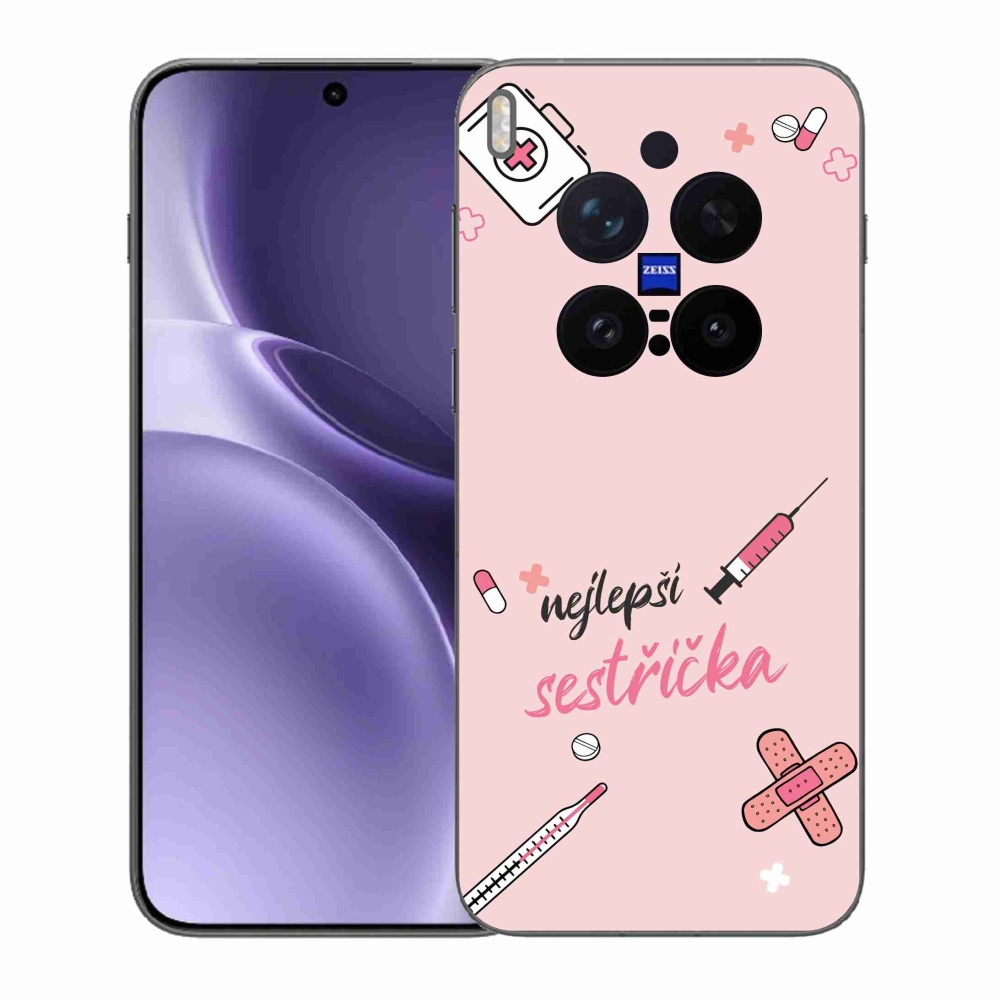 Gél borítás mmCase a Vivo X300 Pro-n - a legjobb kishúg rózsaszín háttérrel