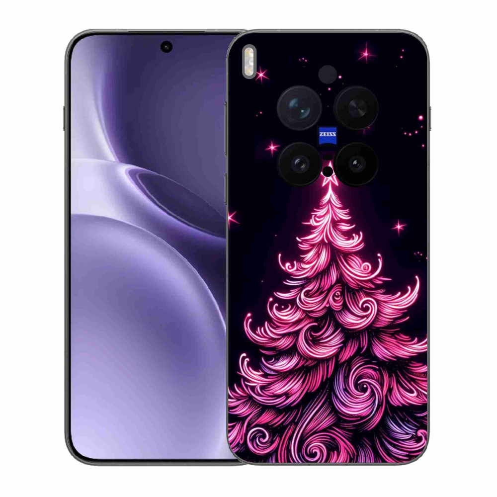 Gél borítás mmCase a Vivo X300 Pro készülékhez - neon karácsonyfa 2