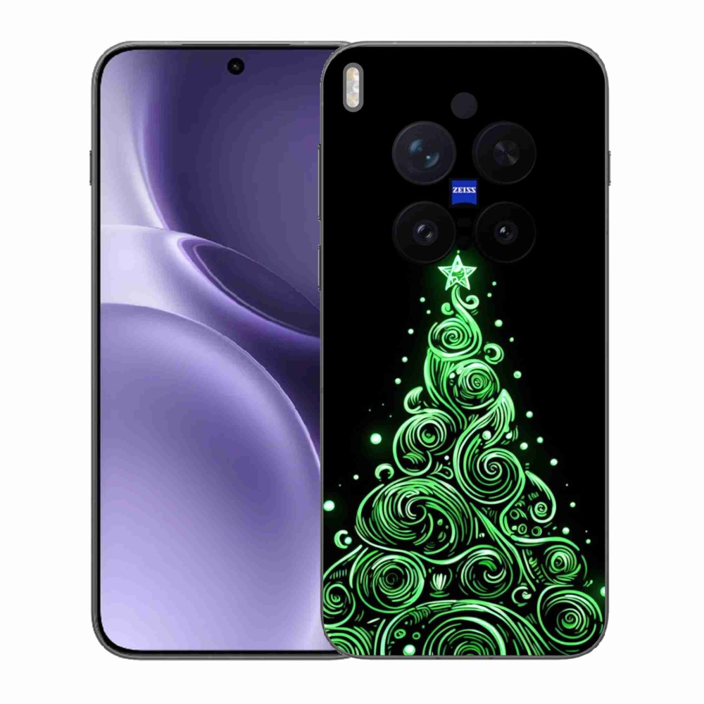 Gél borítás mmCase a Vivo X300 Pro készülékhez - neon karácsonyfa 3