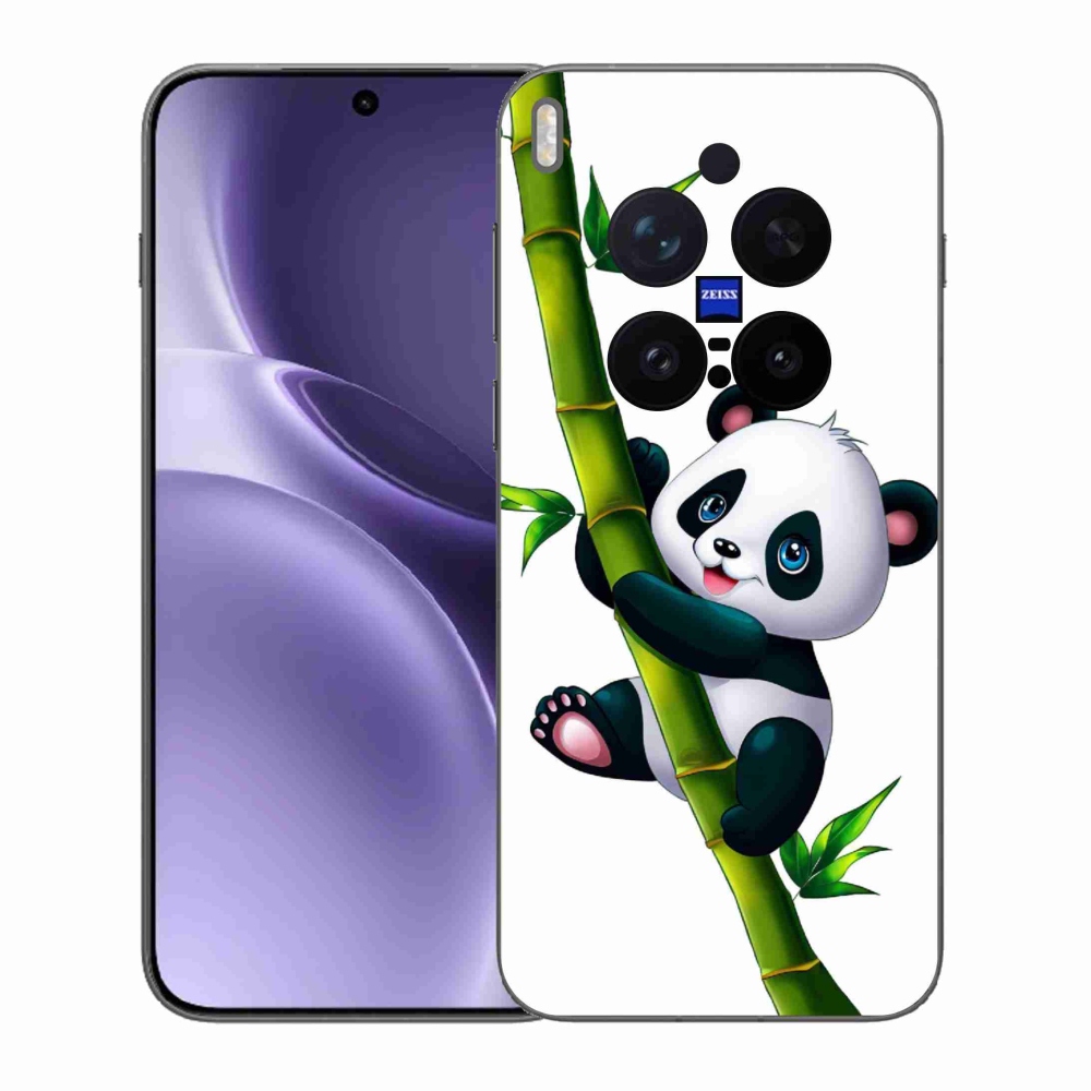 Gél borítás mmCase a Vivo X300 Pro készülékhez - panda a bambuszon
