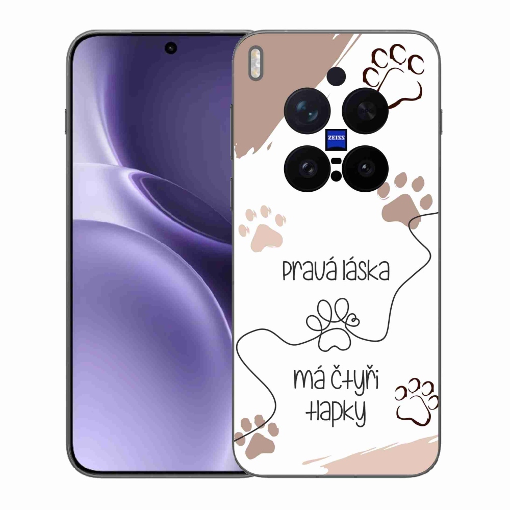 Zselés borító mmCase a Vivo X300 Pro készülékhez - kutyamotívum 1 fehér háttér