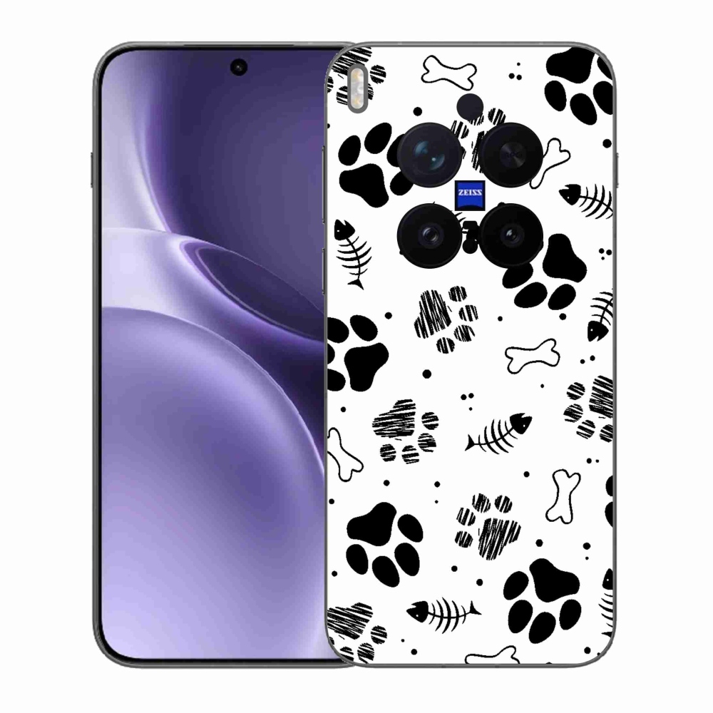 Zselés borítás mmCase a Vivo X300 Pro készülékhez - kutyamancsok 1